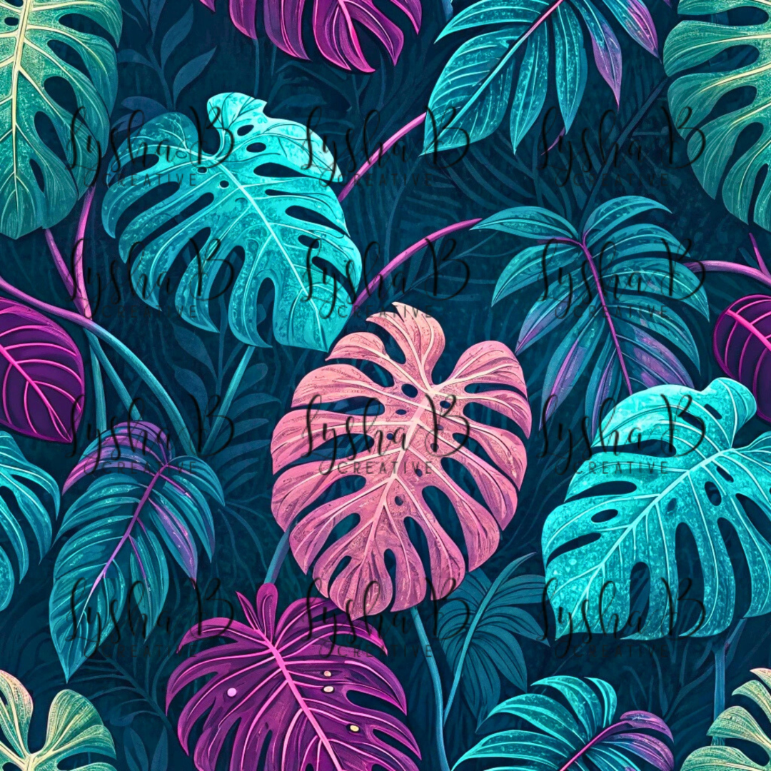12 x 12 Tropical Monstera Leaf Vinyl