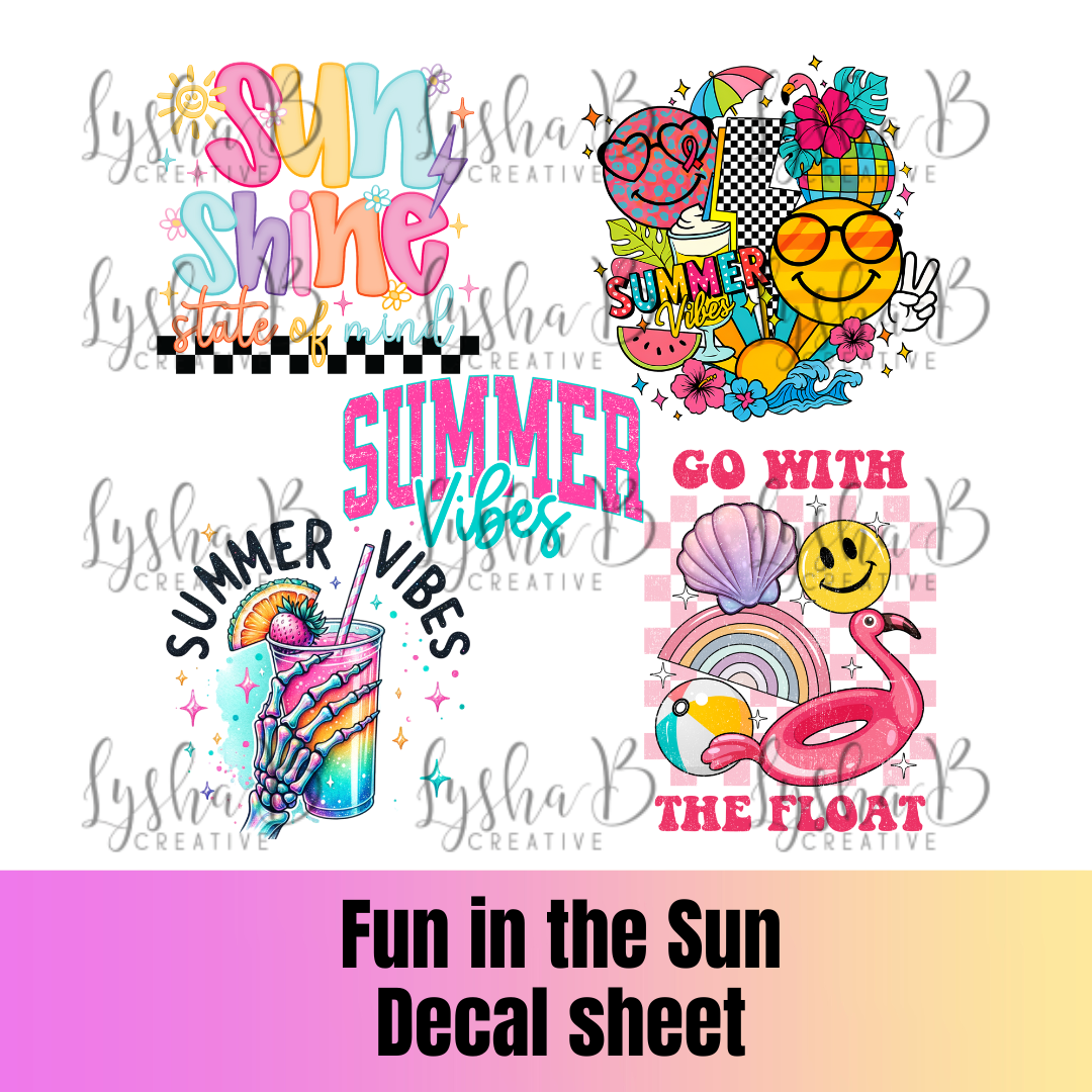 Fun in the Sun Decal sheet