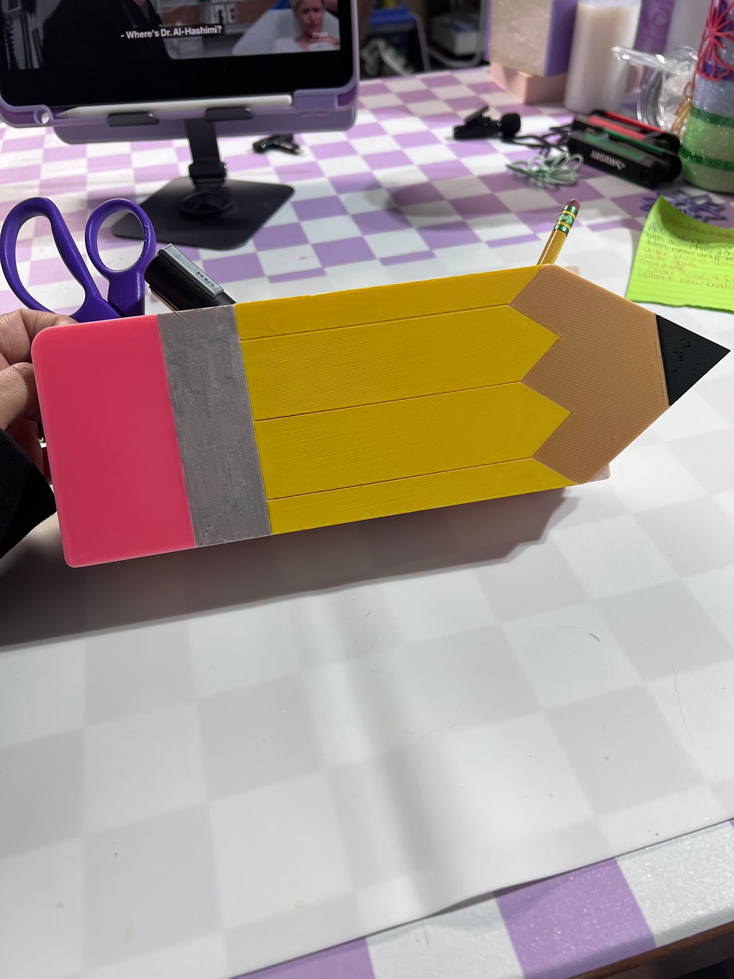 3D printed Teacher Appreciation Pencil Themed Pencil Holder