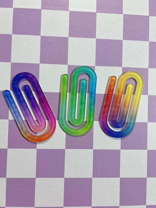 Large acrylic paper clips