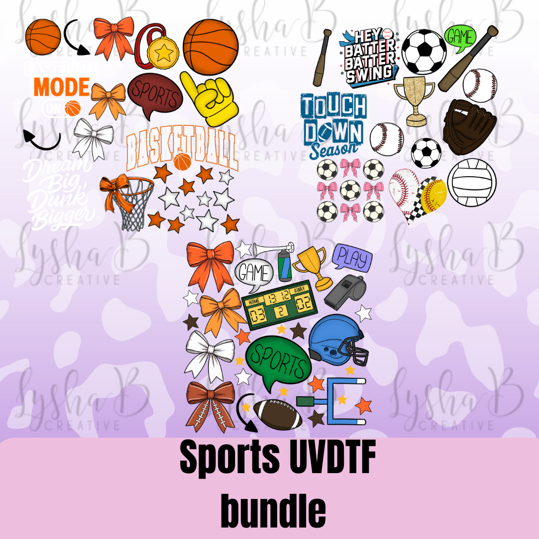 Sports UVDTF Sheet Bundle