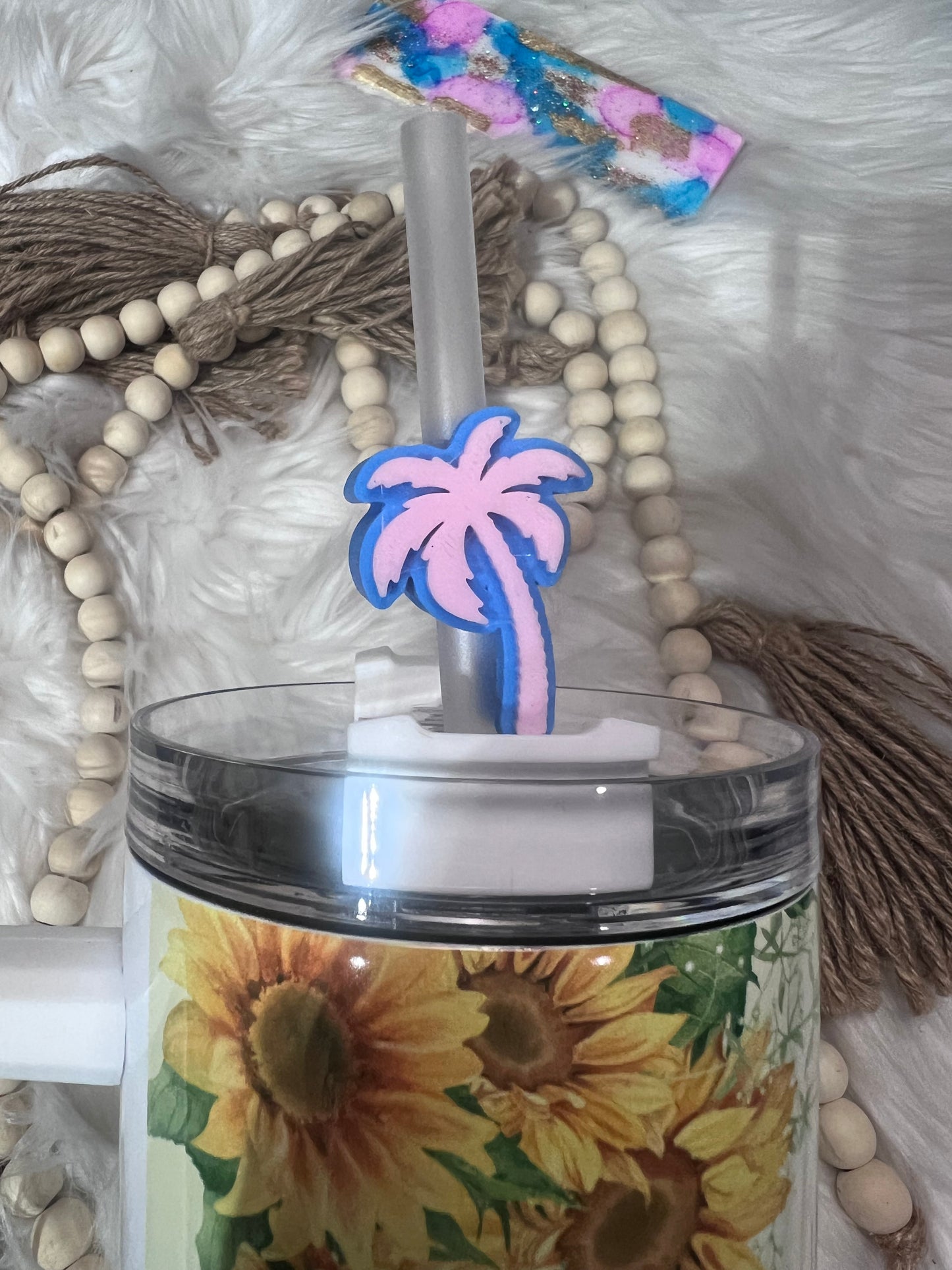 Palm Tree straw topper