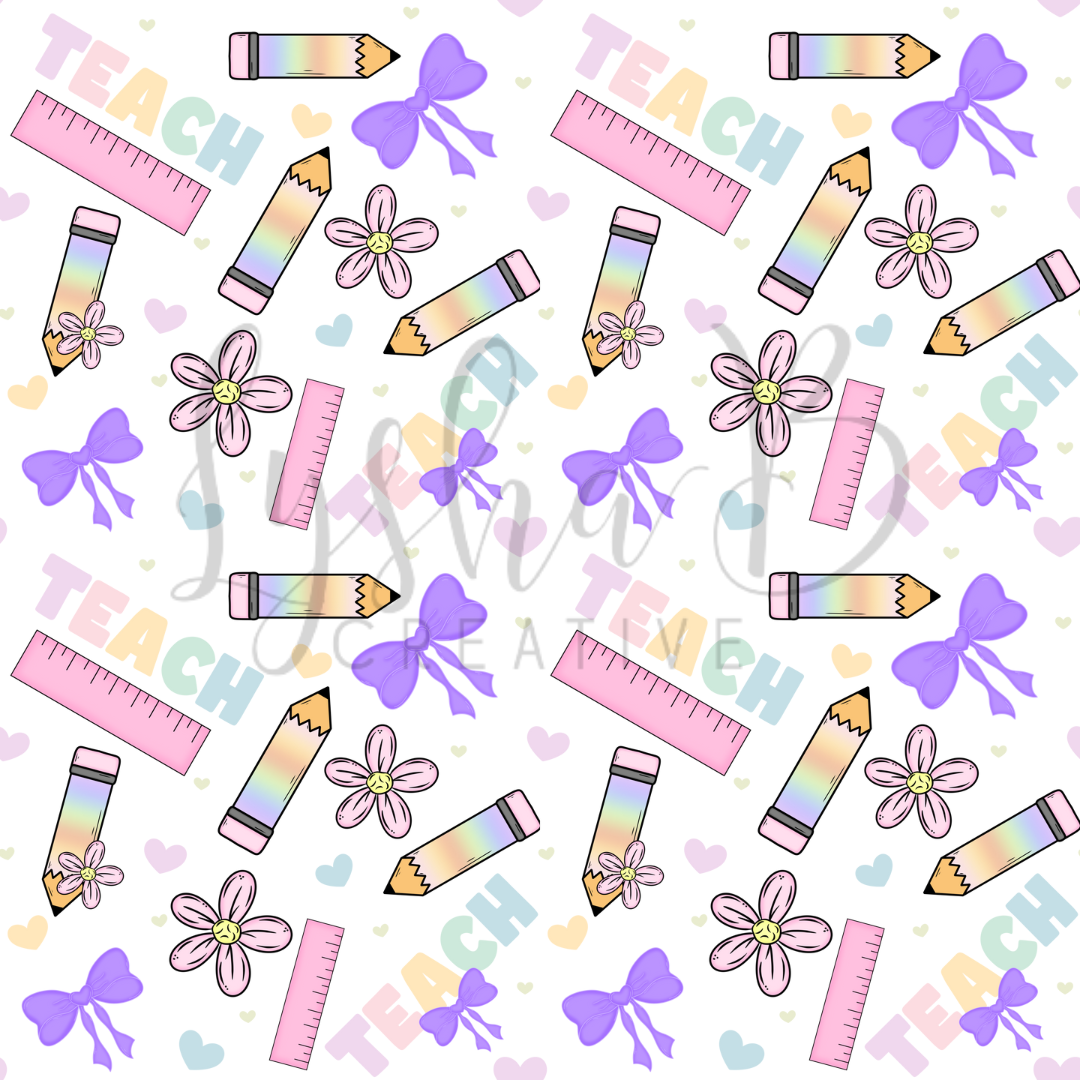 12x12 "Teach" Transparent Vinyl Sheet
