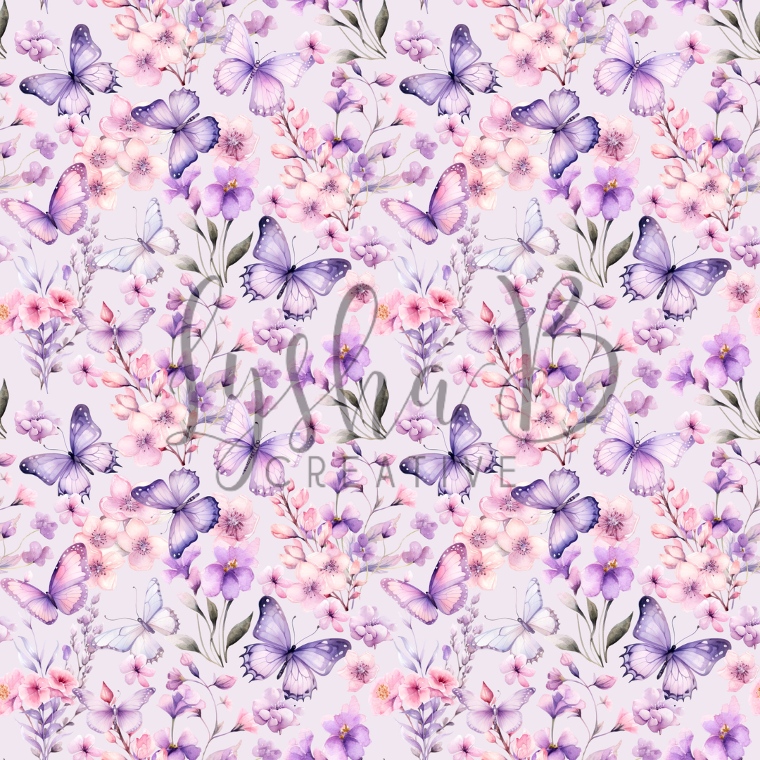 12 x 12 Butterfly Floral