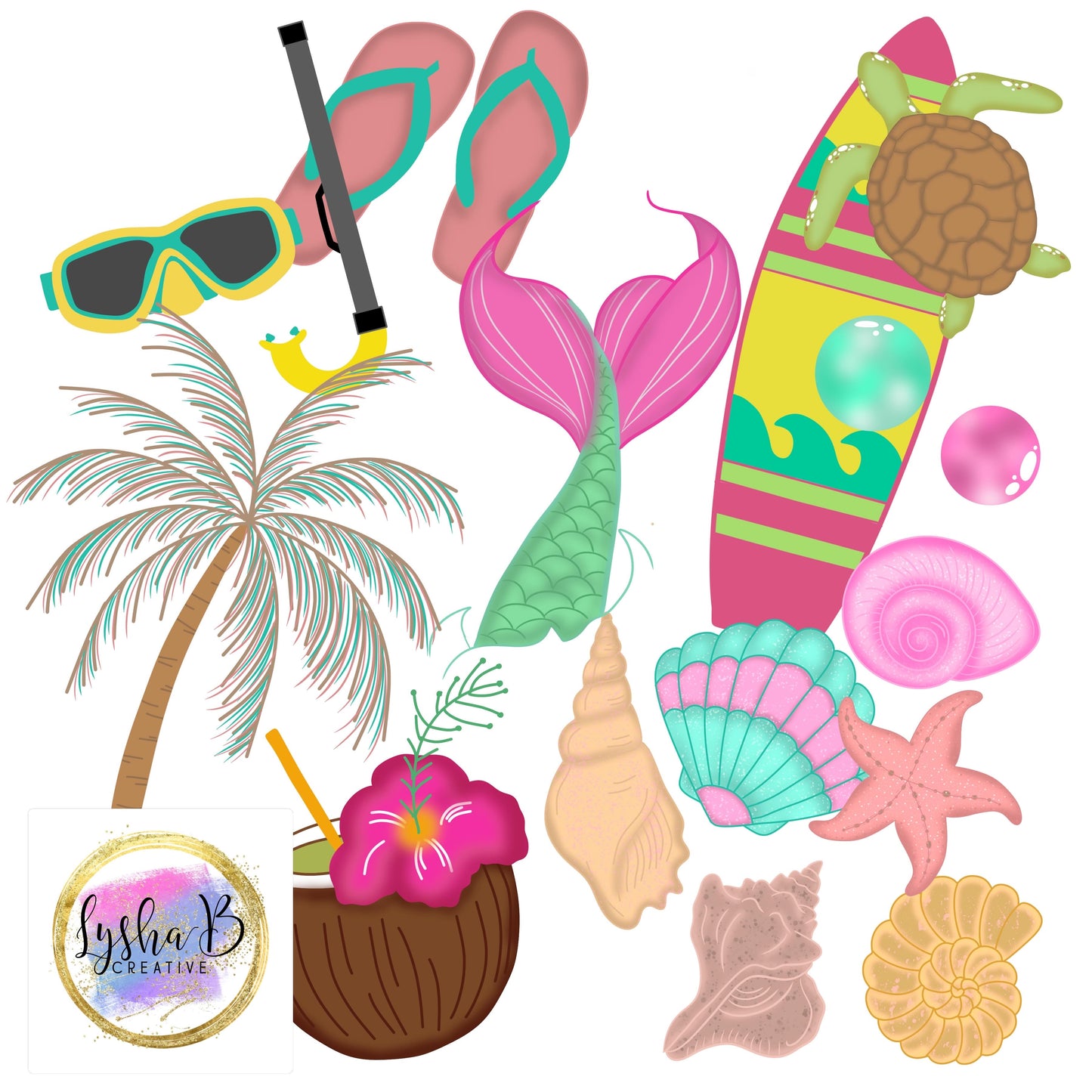Digital Art/ Summer Beach Clip art