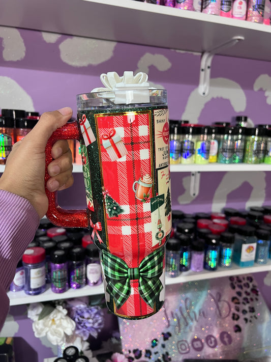 40oz Vintage Christmas Tumbler