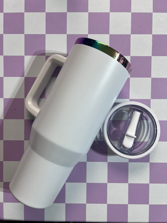 40oz Rainbow coated tumbler blanks