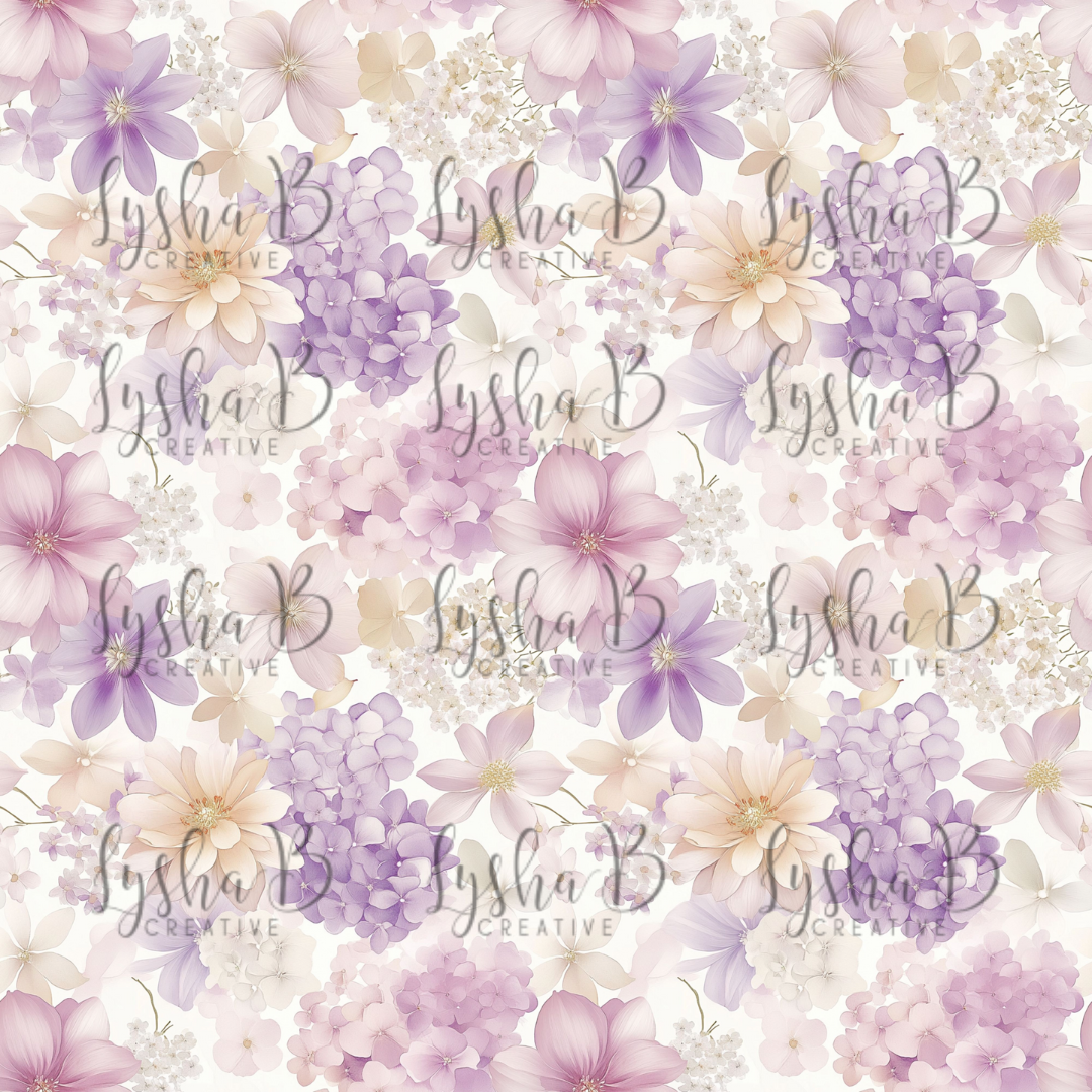 12 x 12 Purple and tan floral vinyl