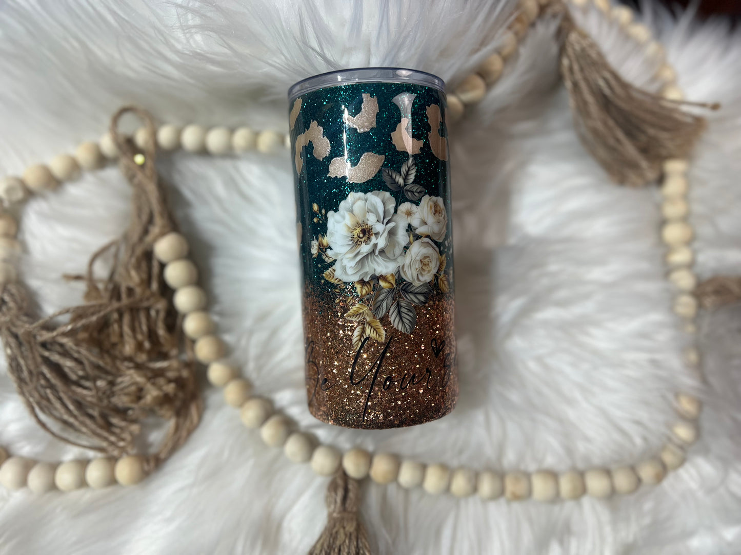 16oz Be yourself floral tumbler