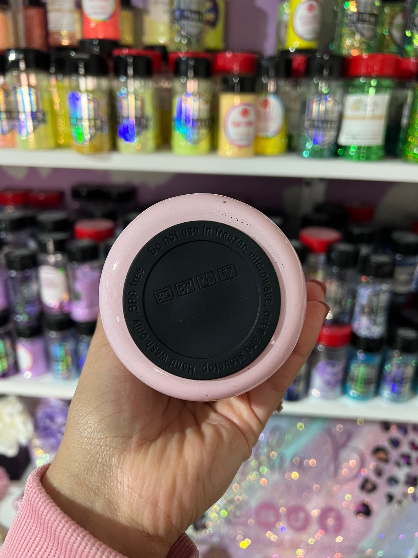 Queen Bee Snow Globe Glass Can Tumbler | 16oz Glitter Cup with Straw | Custom Drinkware Gift