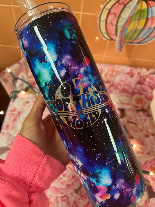 Ready to ship: 30oz Out of this world galaxy astronaut tumbler