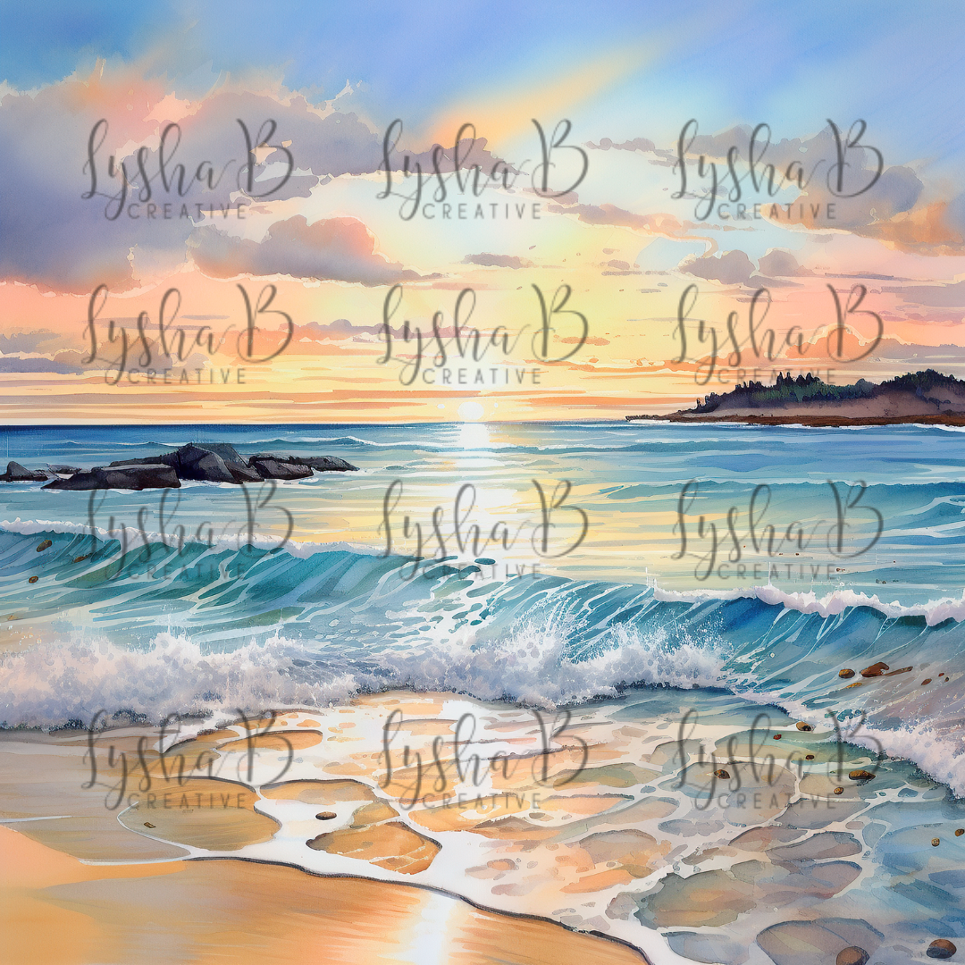 12 x 12 Day at the Beach Vinyl