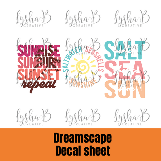 Sunset Beach Decal Sheet