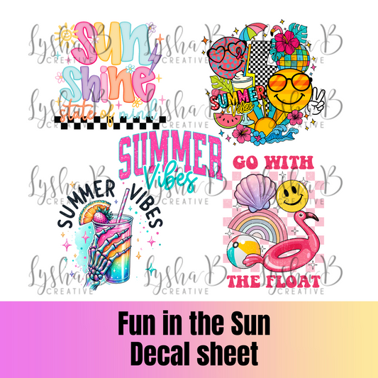 Fun in the Sun Decal sheet