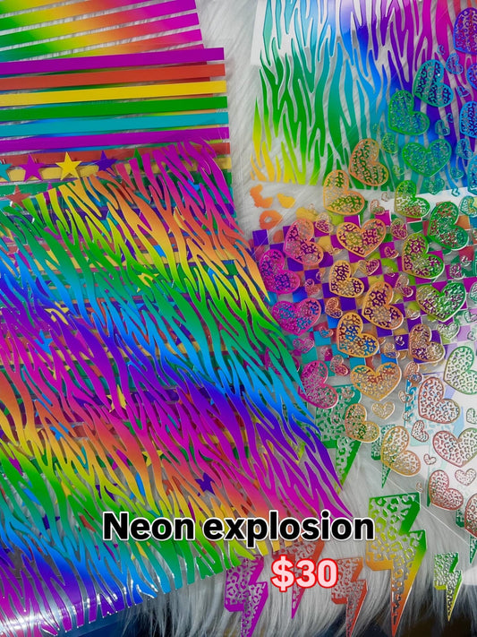 Neon explosion UVDTF bundle