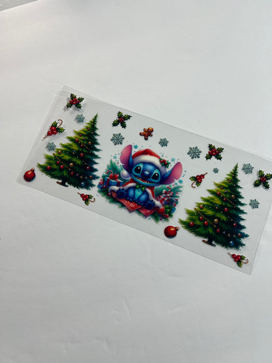 Stitch Holiday Trees UVDTF Wrap