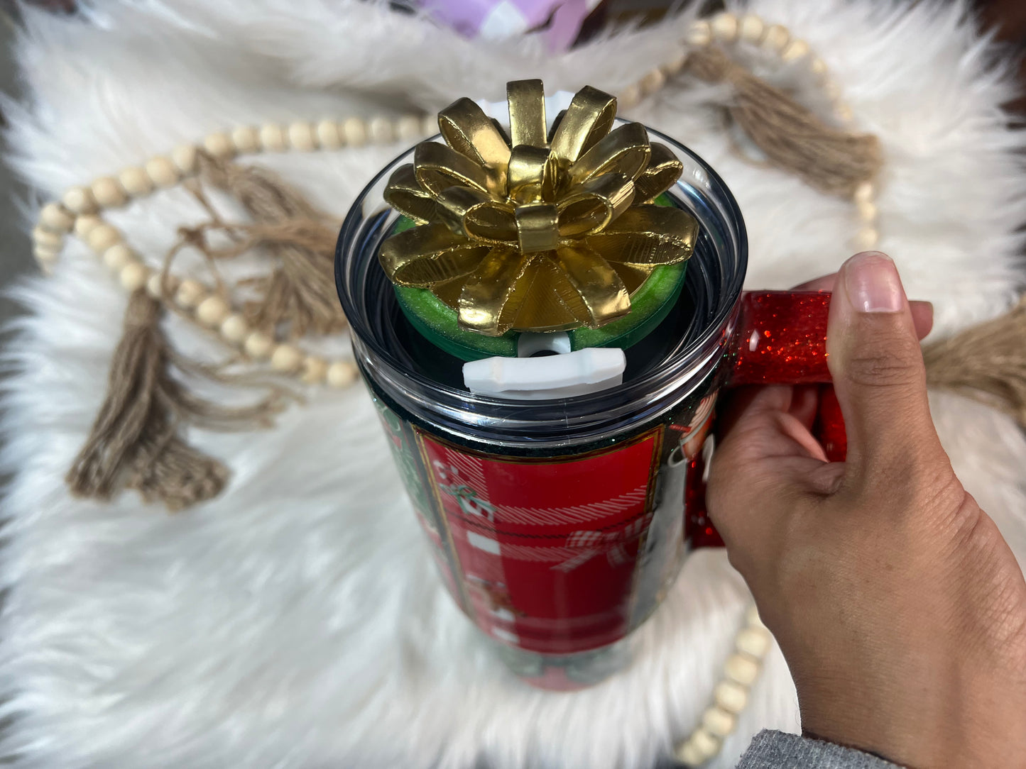 40oz Vintage Christmas Tumbler