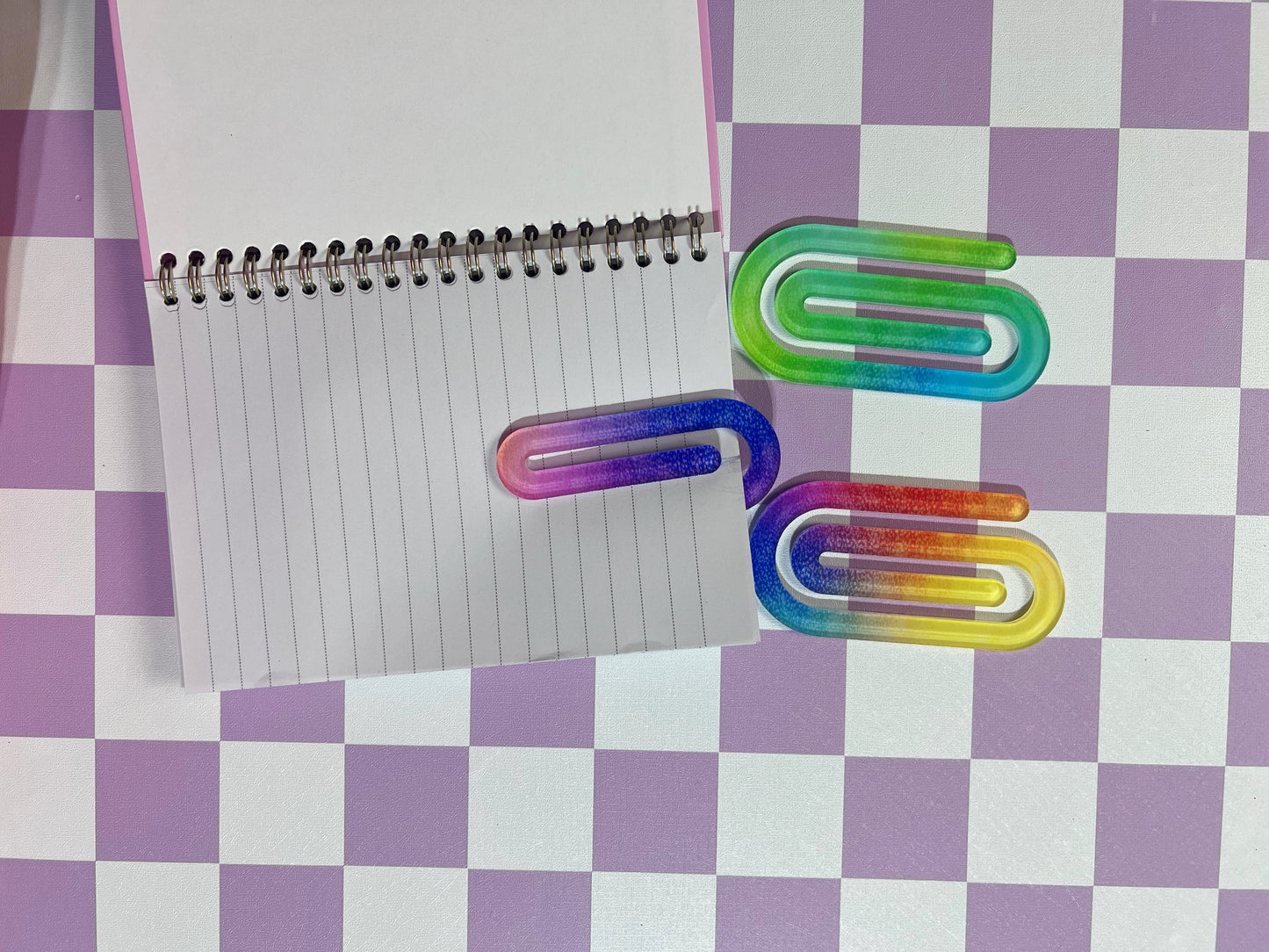 Large acrylic paper clips