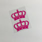 Small Hot Pink Crown Decal (2)