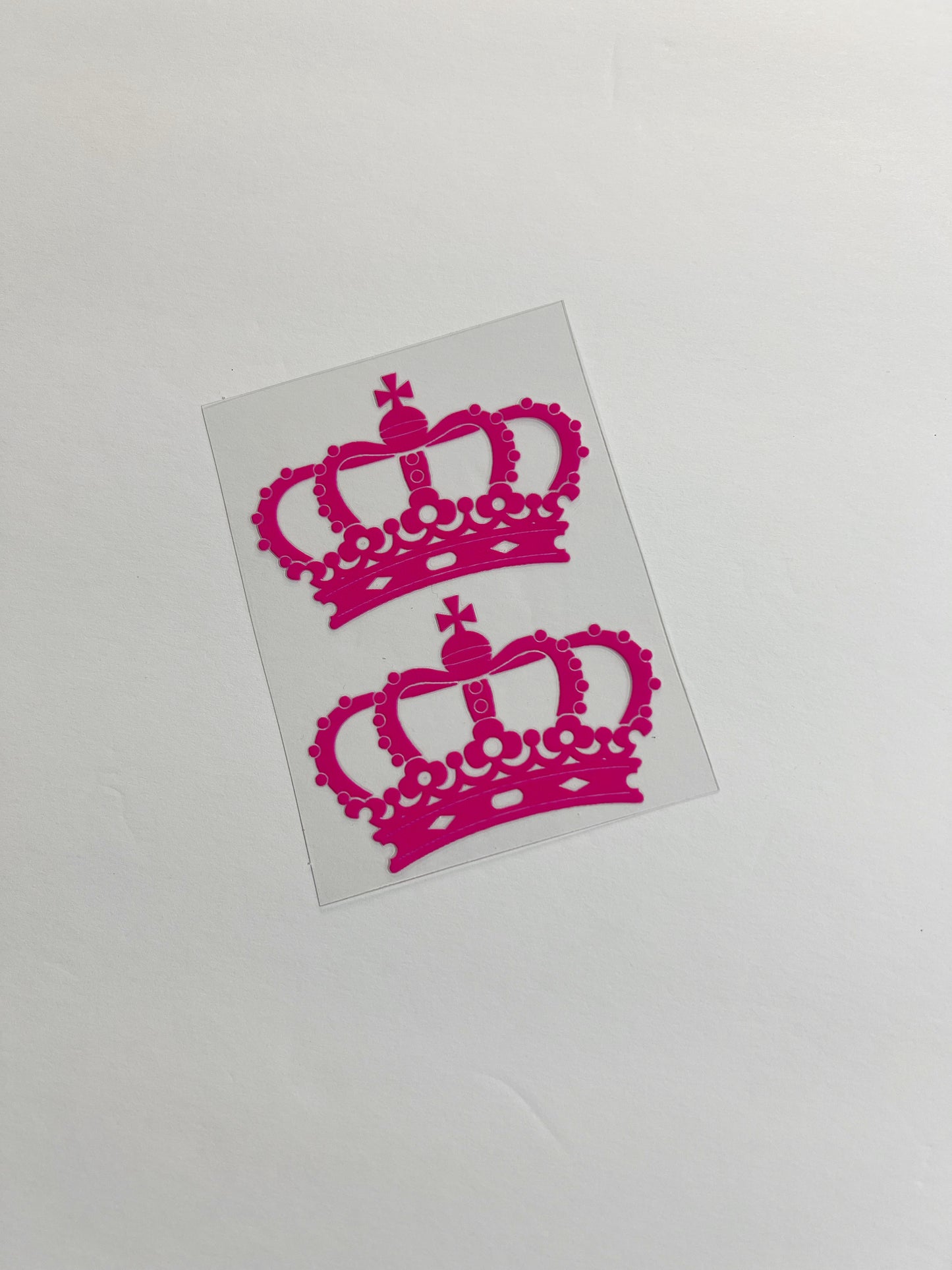 Small Hot Pink Crown Decal (2)