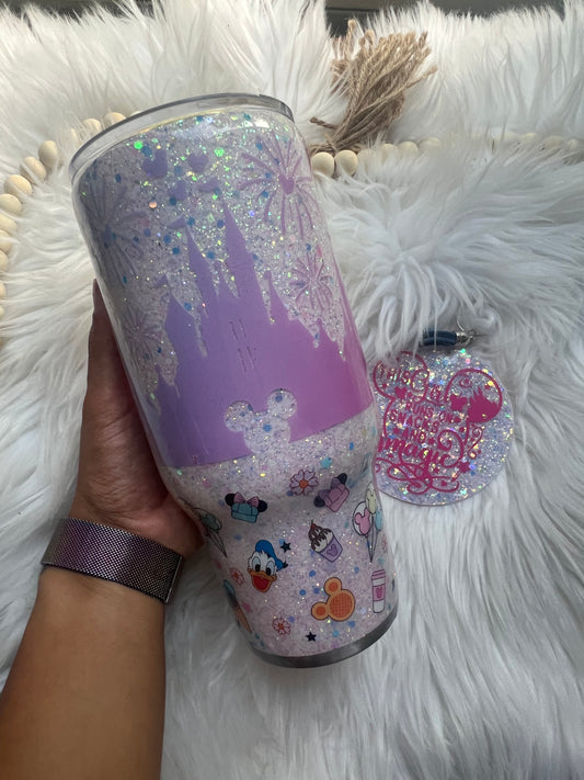 30oz Magical Castle Tumbler and Keychain set