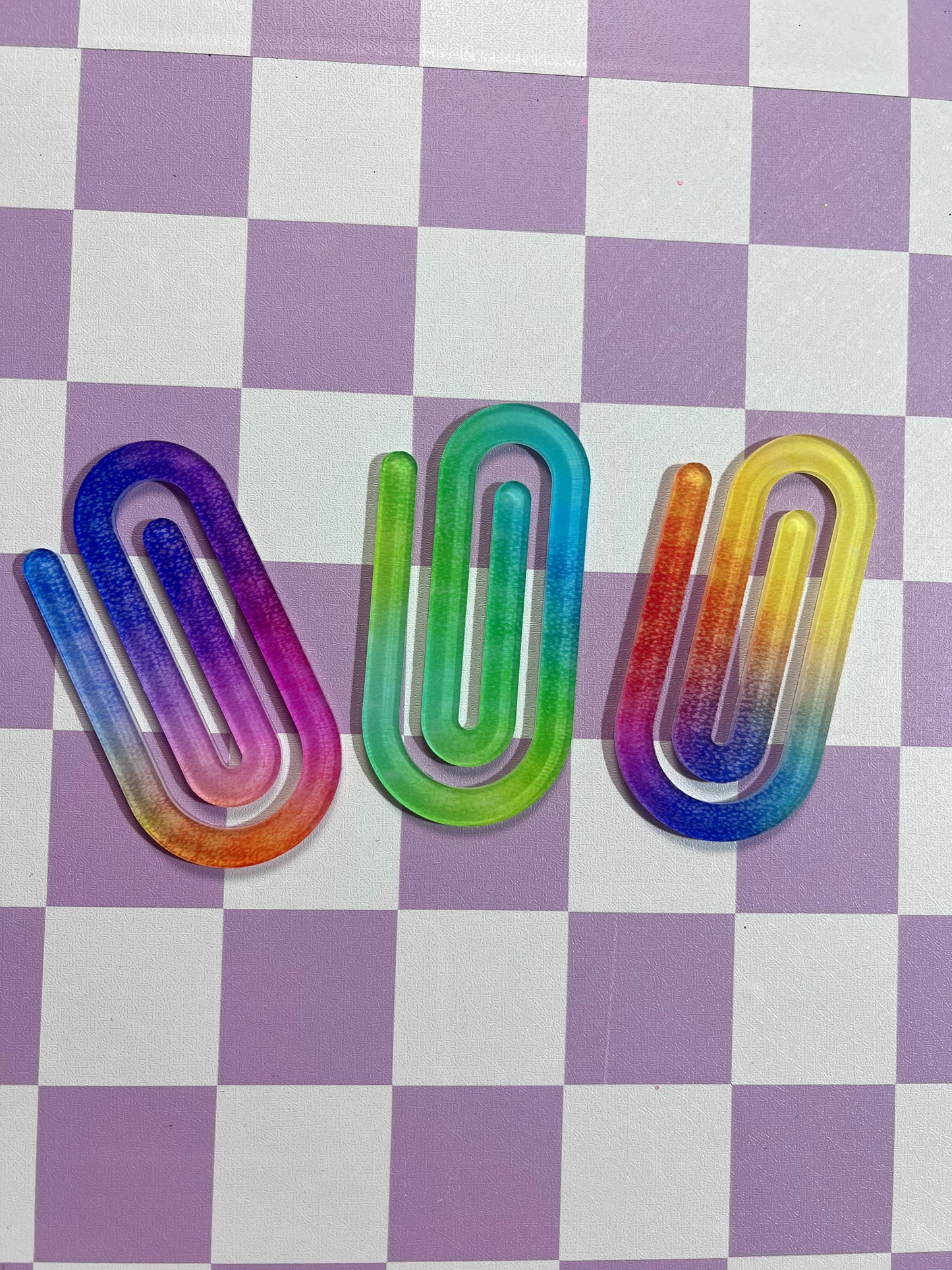 Large acrylic paper clips