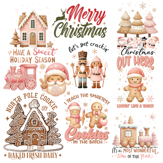Merry Christmas UVDTF decal sheet
