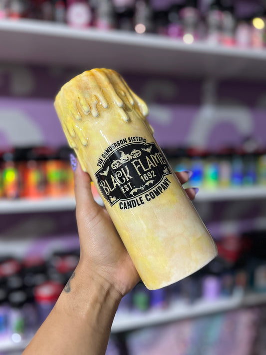 24oz Black flame candle tumbler