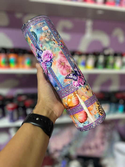 32oz Fall butterfly
