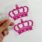 Small Hot Pink Crown Decal (2)