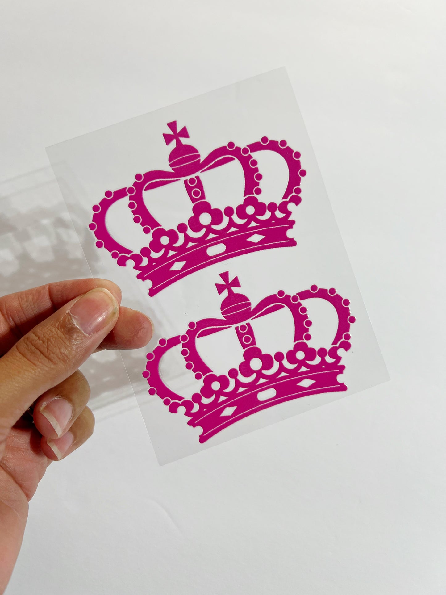 Small Hot Pink Crown Decal (2)