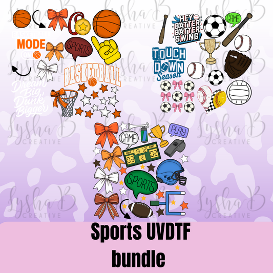Sports UVDTF Sheet Bundle