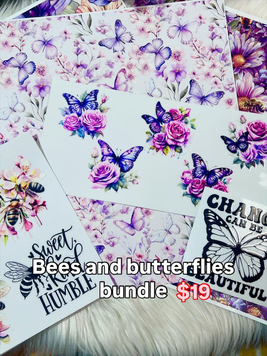 Bees and butterflies bundle