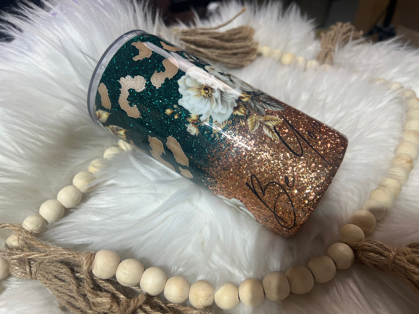 16oz Be yourself floral tumbler