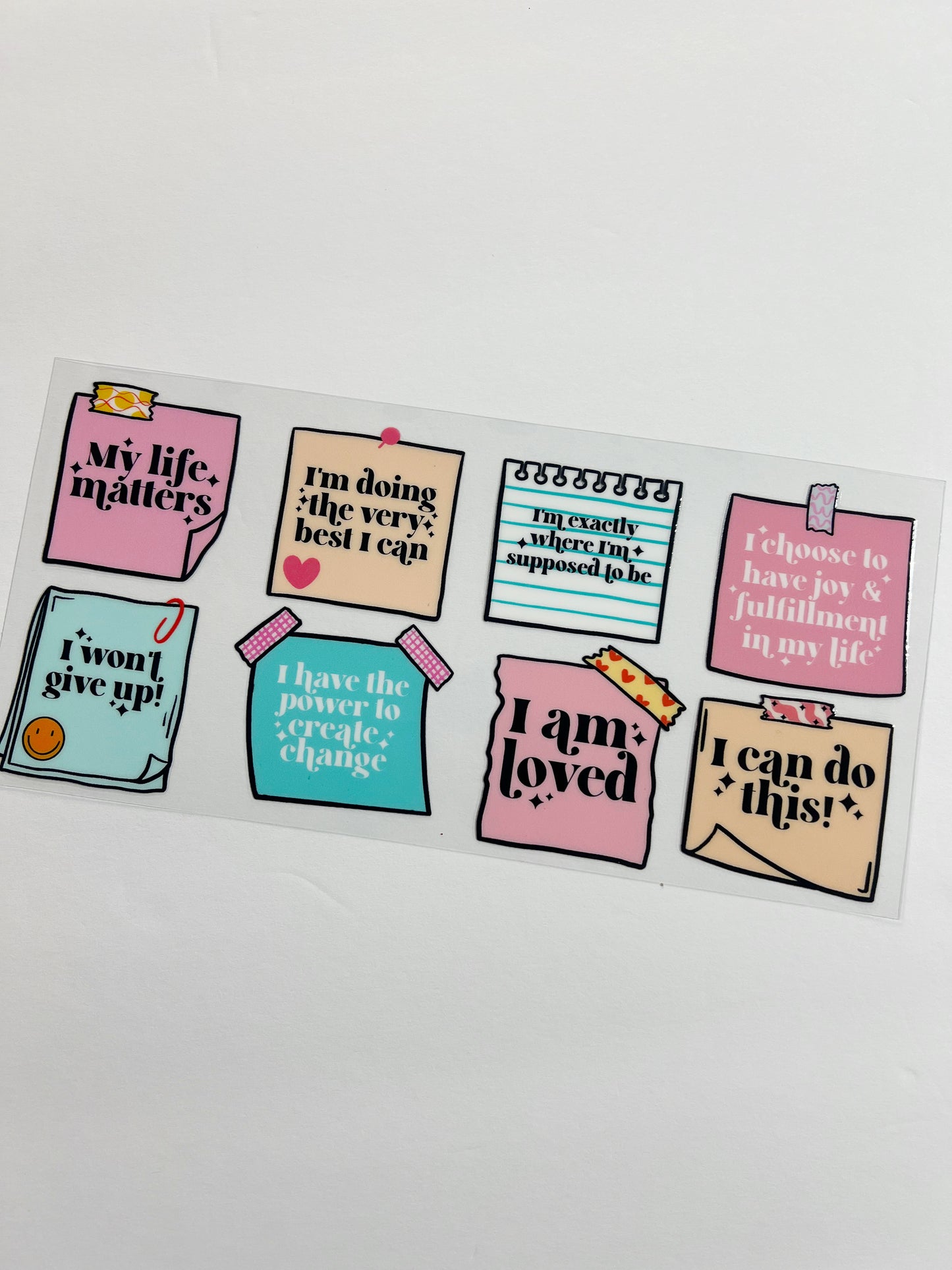 16oz positive affirmation notes