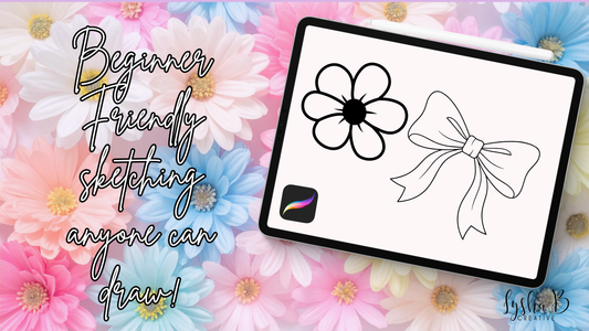 Floral and Bow Stamps for Procreate