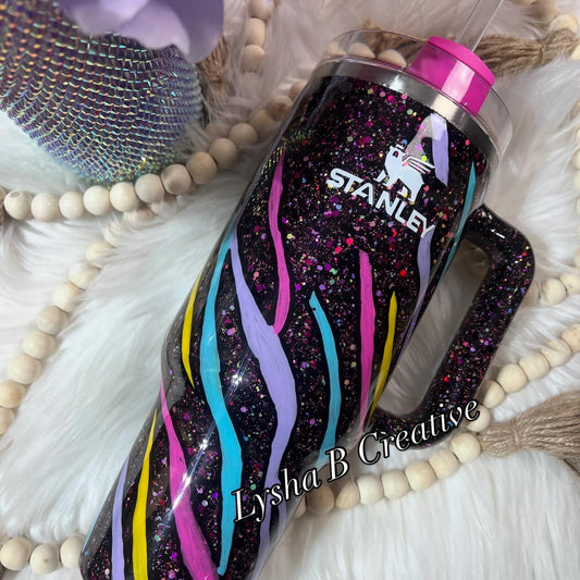 40oz Stanley zebra print