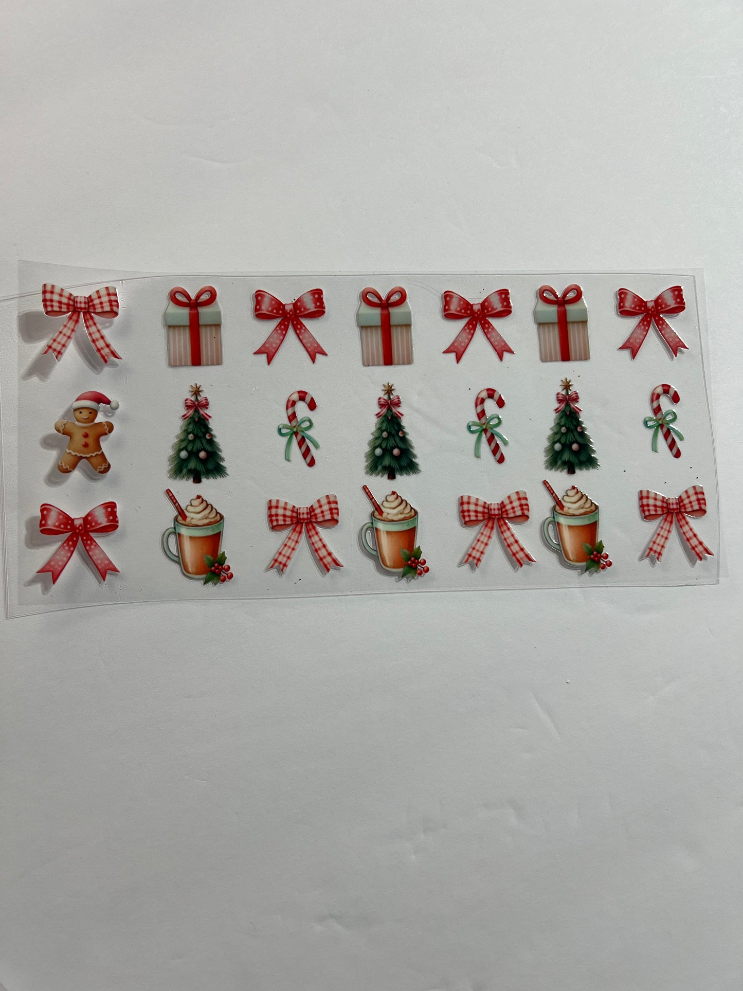 Bows, Gingy and trees UVDTF Wrap