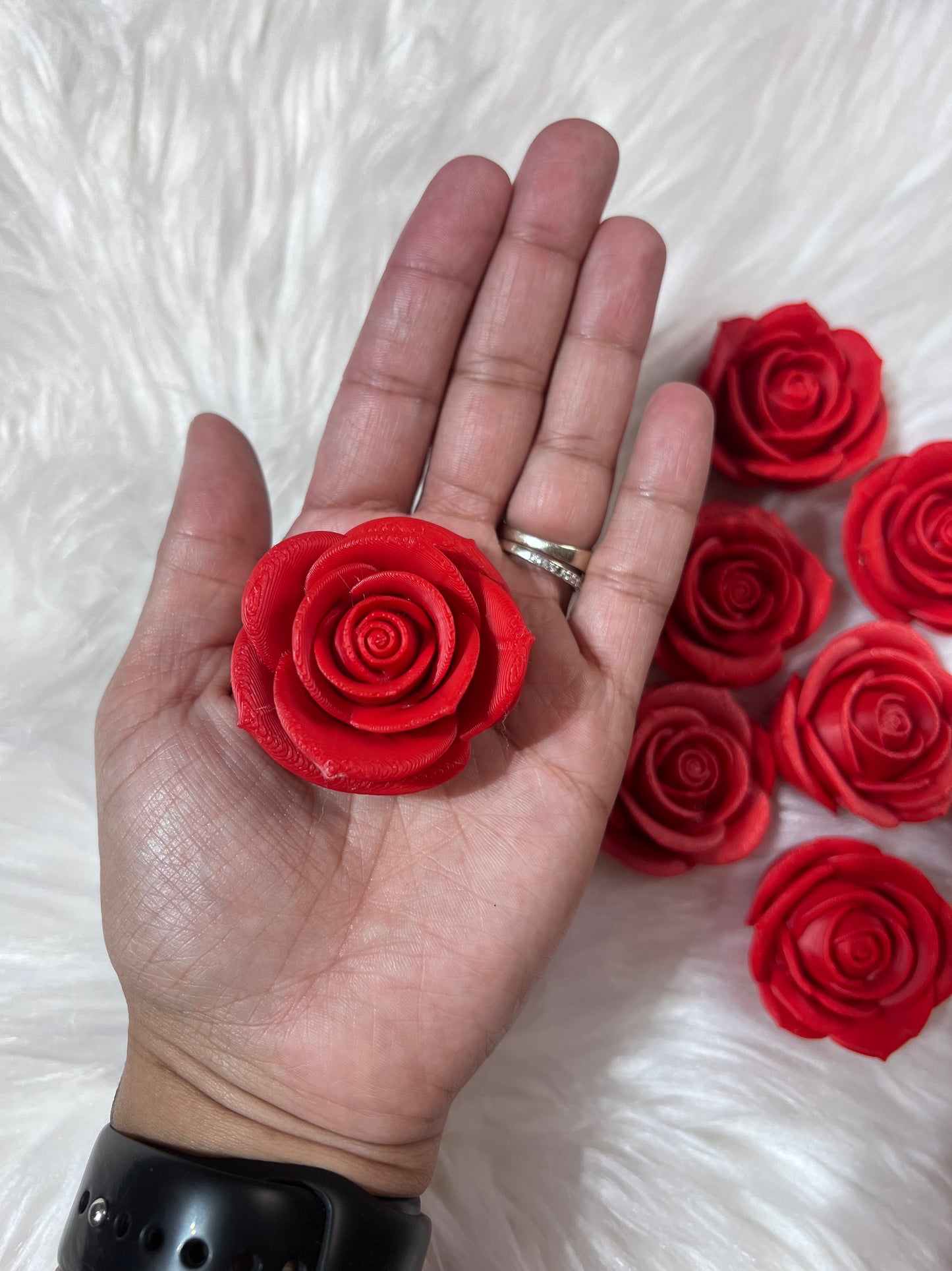 3D Printed Large Roses Add-on for Tumblers | PLA Accent | Custom Tumbler Embellishment