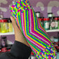 20oz Neon Zig Zag Rhinestone Design