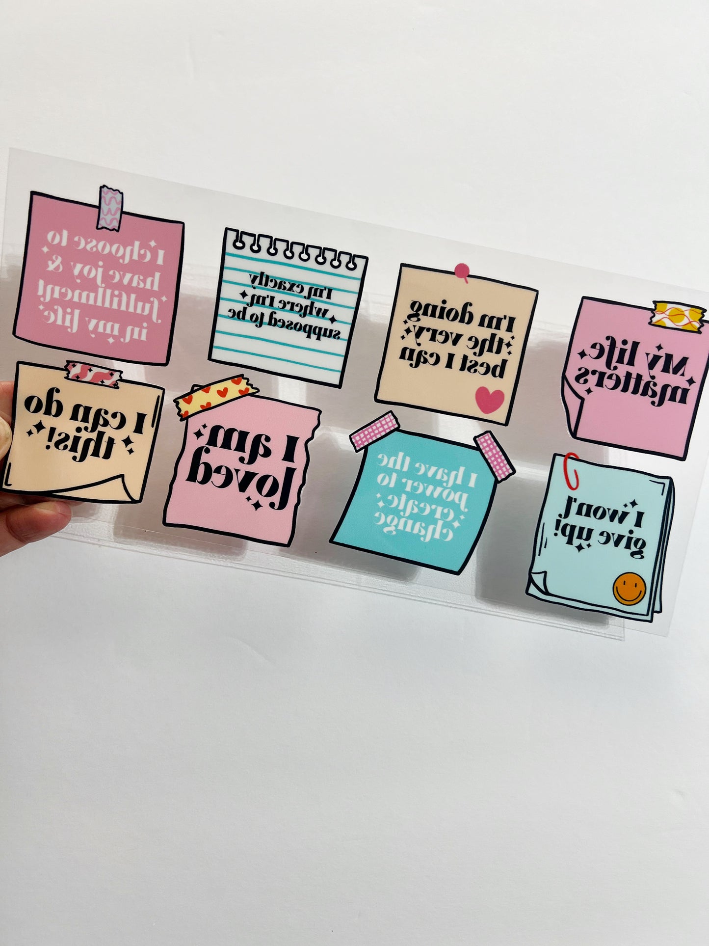 16oz positive affirmation notes