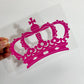 Large Hot Pink Crown Decal