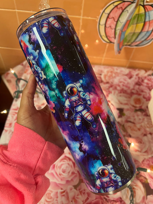 Ready to ship: 30oz Out of this world galaxy astronaut tumbler