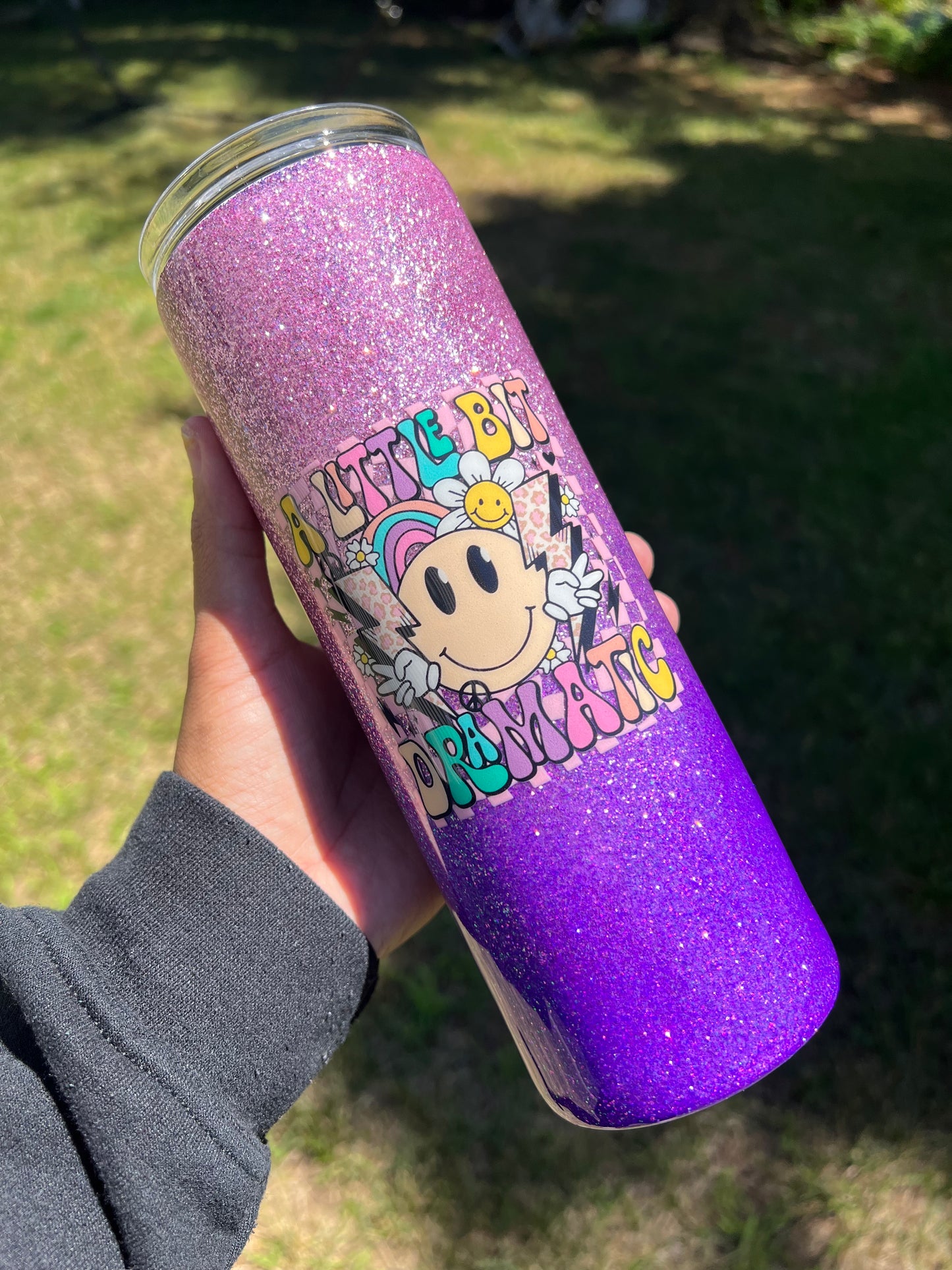 20oz Purple Ombre Tumbler "A little bit dramatic"