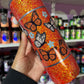 20oz Orange Glitter Monarch Butterfly tumbler