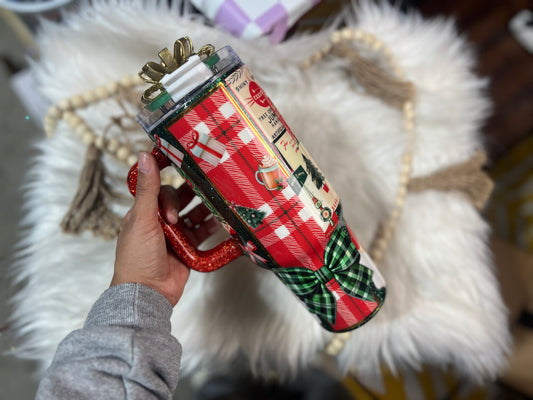 40oz Vintage Christmas Tumbler