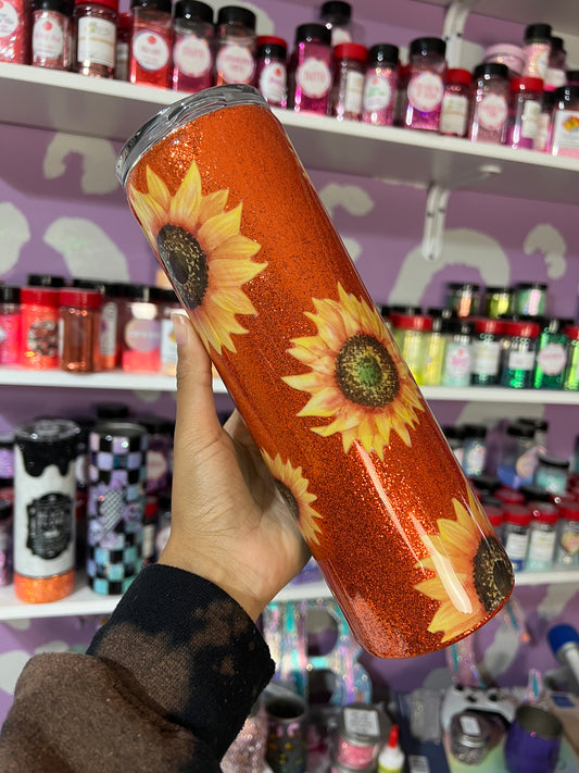 30oz Fall Truck and Sunflowers Tumbler Design