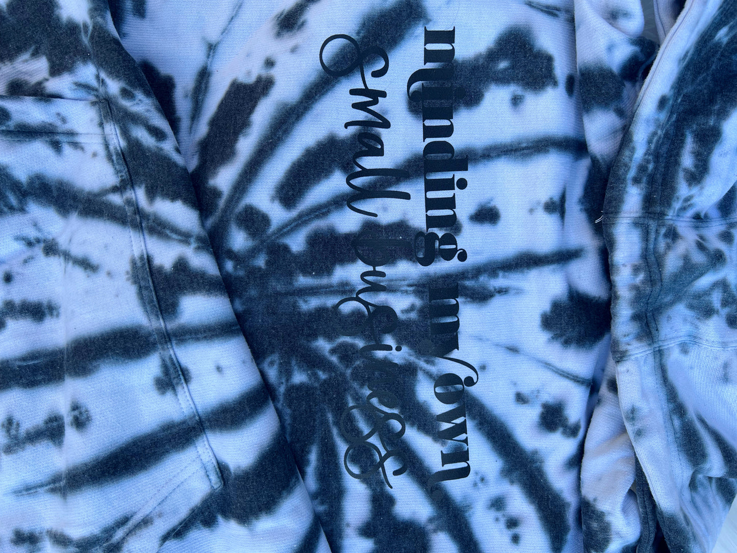 Large Minding my own small business Tie dye hoodie