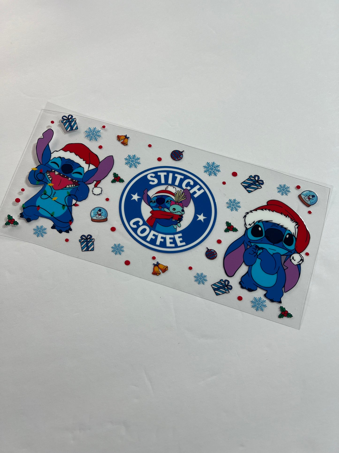 Stitch Christmas Coffee UVDTF Wrap