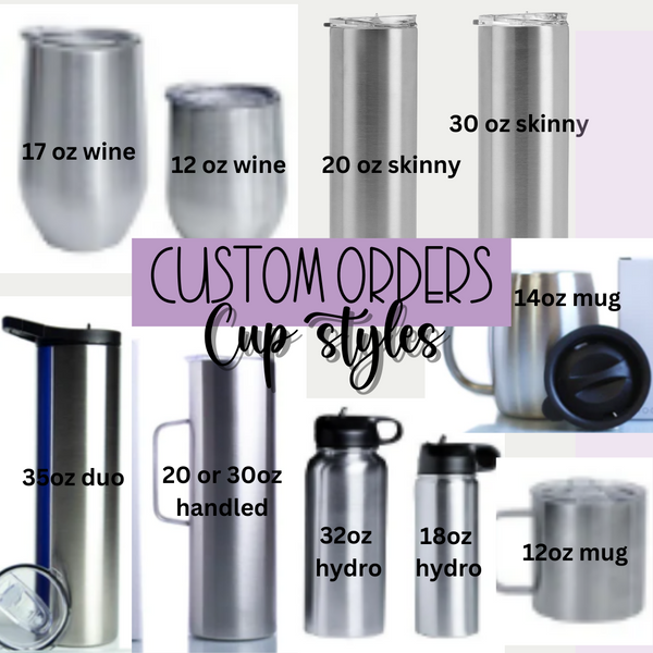 CUSTOM ORDER Tumbler Design *READ DESCRIPTION BEFORE PURCHASING* –  Lyshabcreative